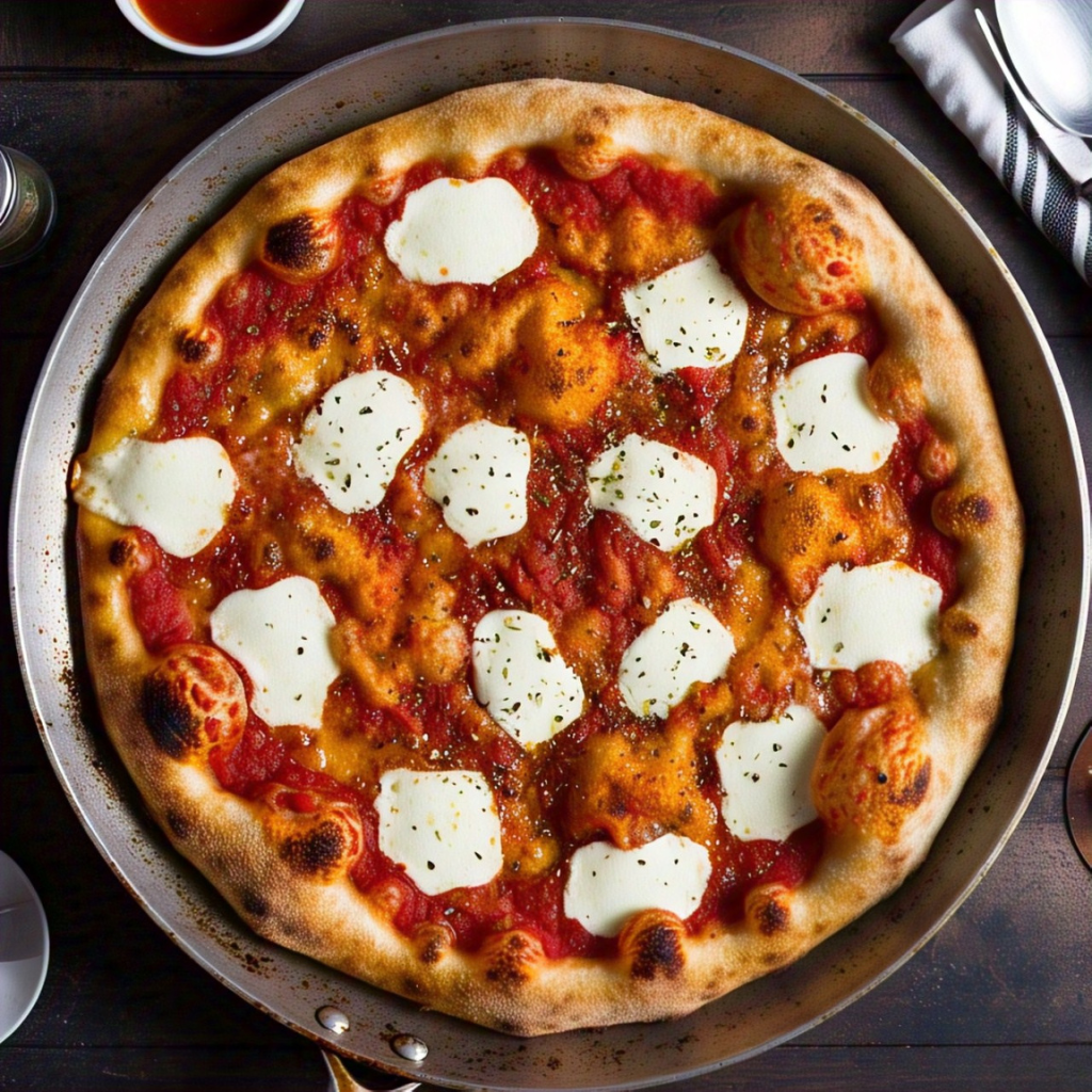 Pizza Cetogênica de Frigideira com Massa de Queijo